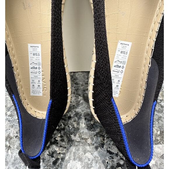 Rothys The Espadrille Boardwalk Womens Flats /Black Size 10.5 - Picture 5 of 7